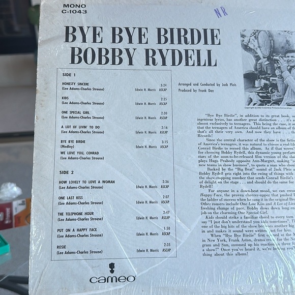 Bobby Rydell Bye Bye Birdie Vinyl Album 33 1/3 RPM - Picture 3 of 10